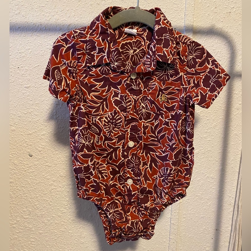 boys button up onesie